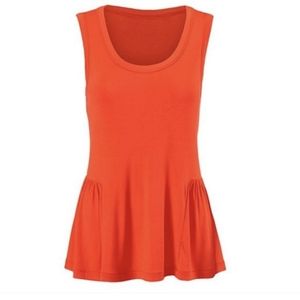 Orange Cabi Peplum Tank Top Extra Small #5402